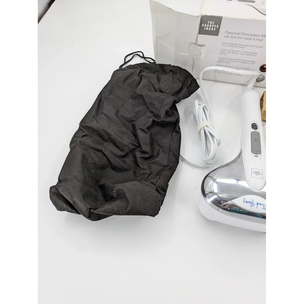 Percussion Massager with‎ soft Gel Heads & Heat The Sharper Image Personal